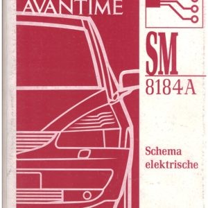Boek elektrische schema SM8184A Renault Avantime.