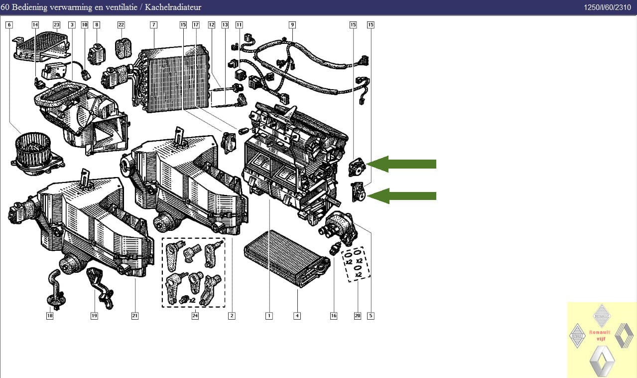 Motor voor klepbediening kachel Renault Safrane. - Afbeelding 5