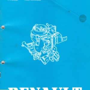 Gebruikt werkplaatshandboek carburateur Solex Renault 4, 5, 9, 11, 18, 25, Fuego, Trafic I of Master I.