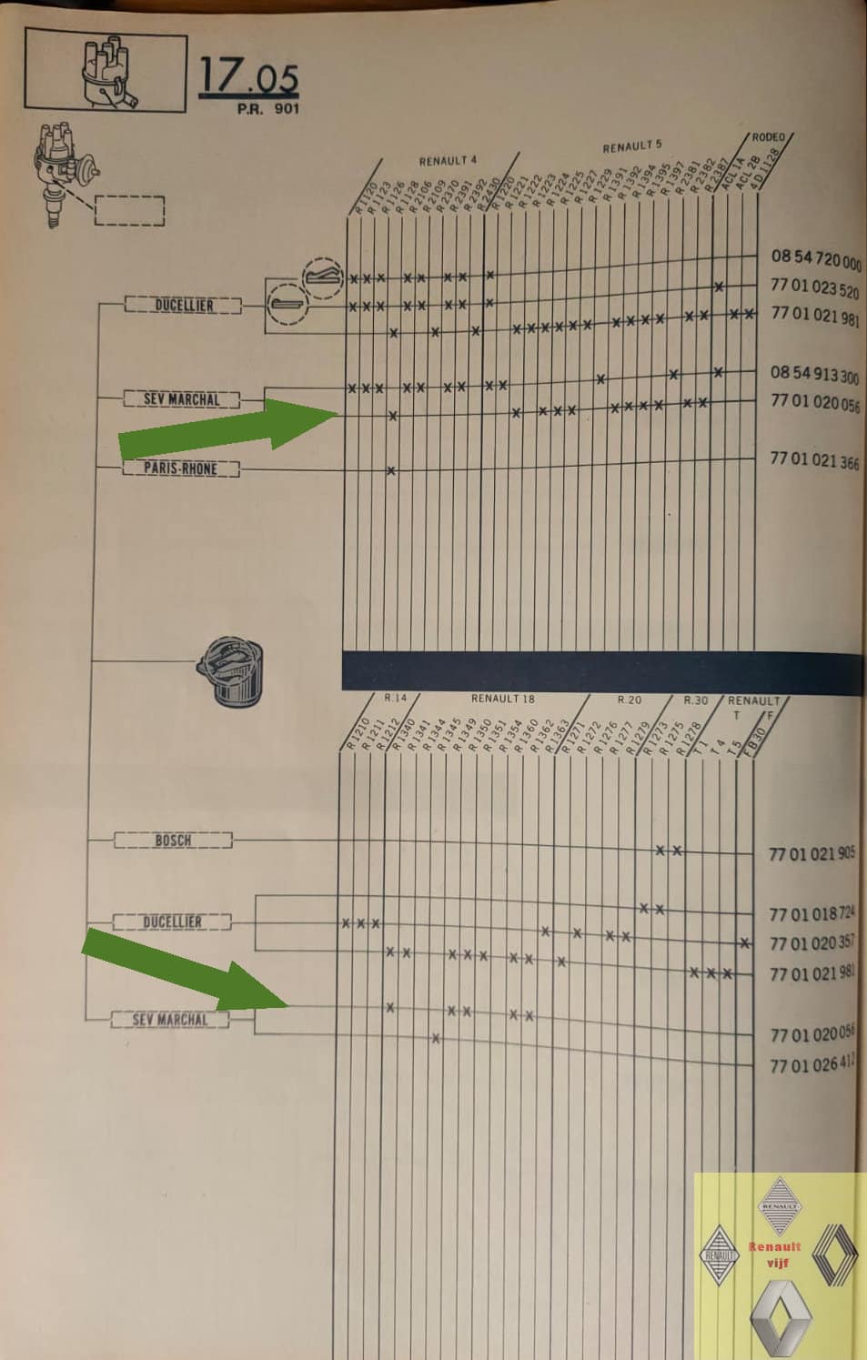 Rotor SEV Marchal Unipart GRA151 Renault 4, 5, 12, 16 of 18. - Afbeelding 3