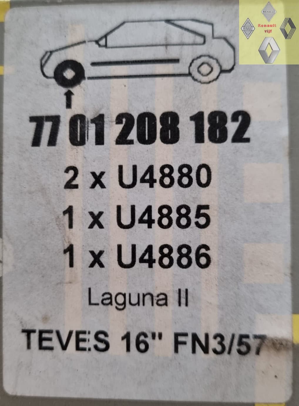 Remblokken ATE 18.5 mm voorzijde Renault Laguna II of Scenic I. - Afbeelding 3