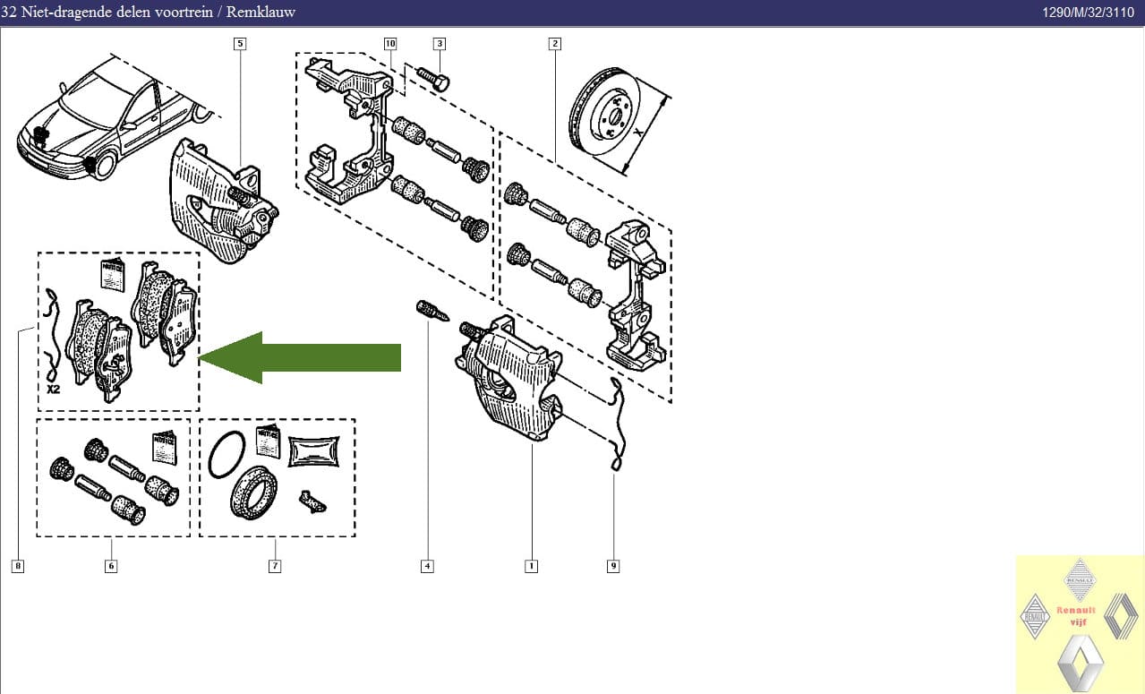 Remblokken ATE 18.5 mm voorzijde Renault Laguna II of Scenic I. - Afbeelding 5