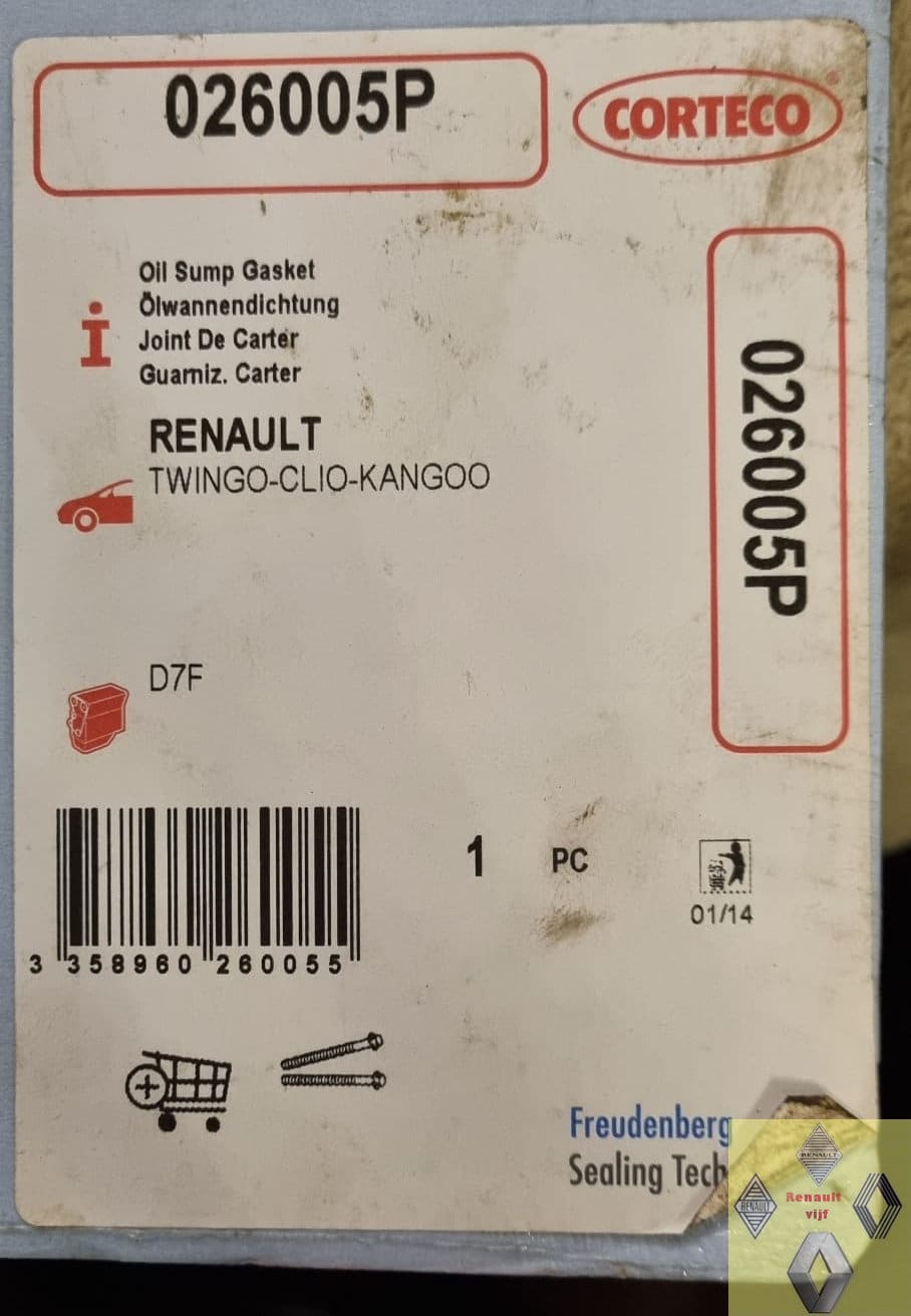 Pakking carter D7F Renault Clio I/II, Kangoo of Twingo I. - Afbeelding 2