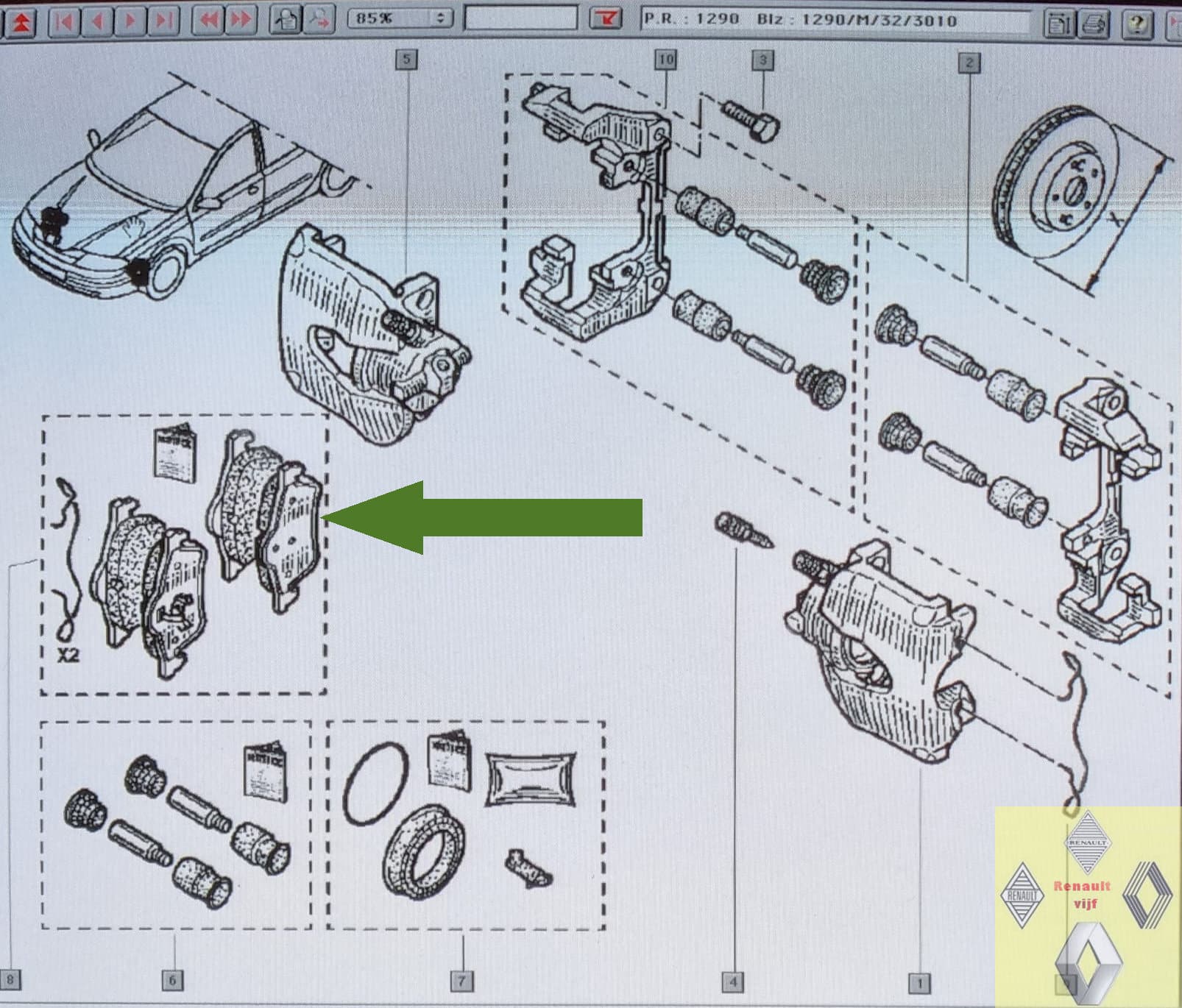 Remblokken ATE 18 mm voorzijde Renault Clio III, Laguna II/III, Megane II of Scenic II. - Afbeelding 3