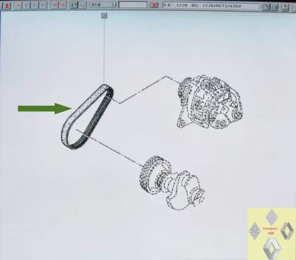 Multiriem 3K712 Renault Megane I of Scenic I. - Afbeelding 4