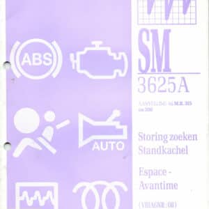 Gebruikt boek storingen zoeken standkachel SM3625A Renault Espace III of Avantime.