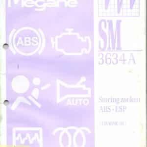 Gebruikt boek storingen zoeken ABS-ESP SM3634A Renault Scenic I.