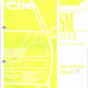 Gebruikt boek elektrische schema SM575A Renault Clio II.