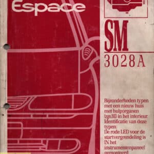 Boek werkplaatshandboek SM3028A Renault Espace III.