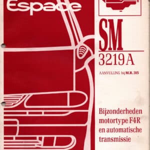 Gebruikt werkplaatshandboek SM3219A Renault Espace III.