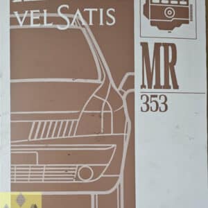 Gebruikt reparatiehandboek MR353 Renault Vel Satis.