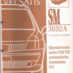Gebruikt boek elektrische schema SM3692A Renault Vel Satis.
