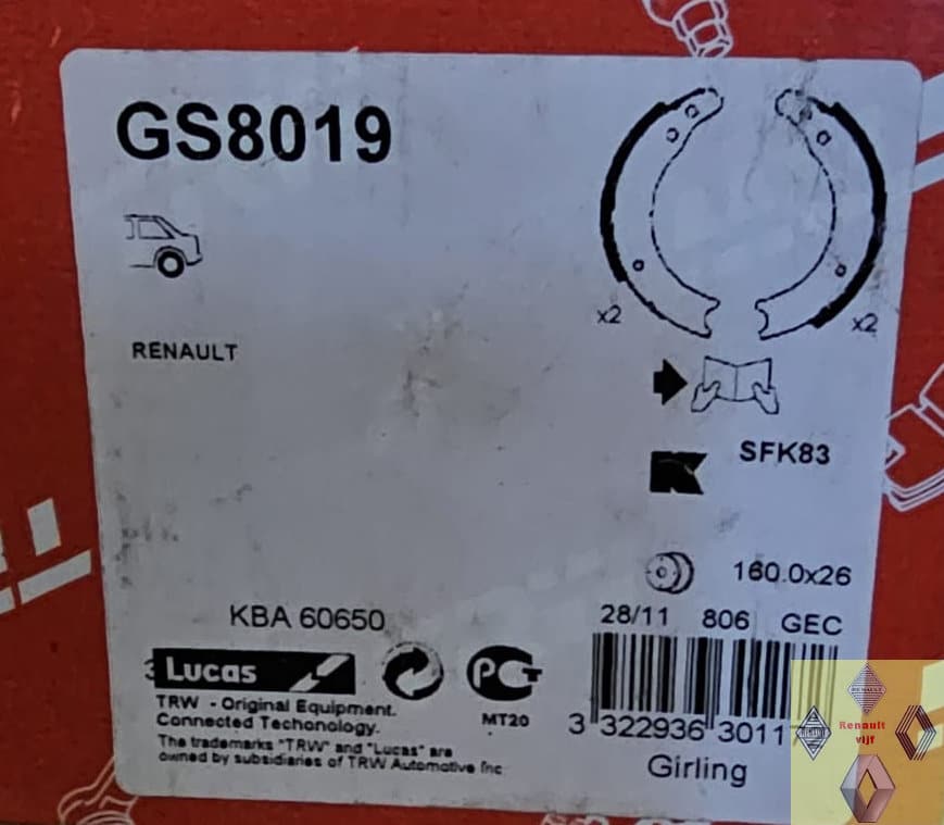 Remvoeringen Bendix achter 160 mm Renault 4, 5, 6, Rodeo 4, Rodeo 5 of Rodeo 6. - Afbeelding 2