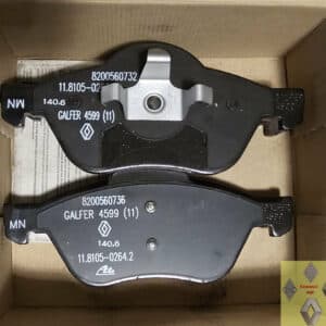 Remblokken ATE 17,5 mm voorzijde Renault Laguna III, Wind of Twingo II RS.