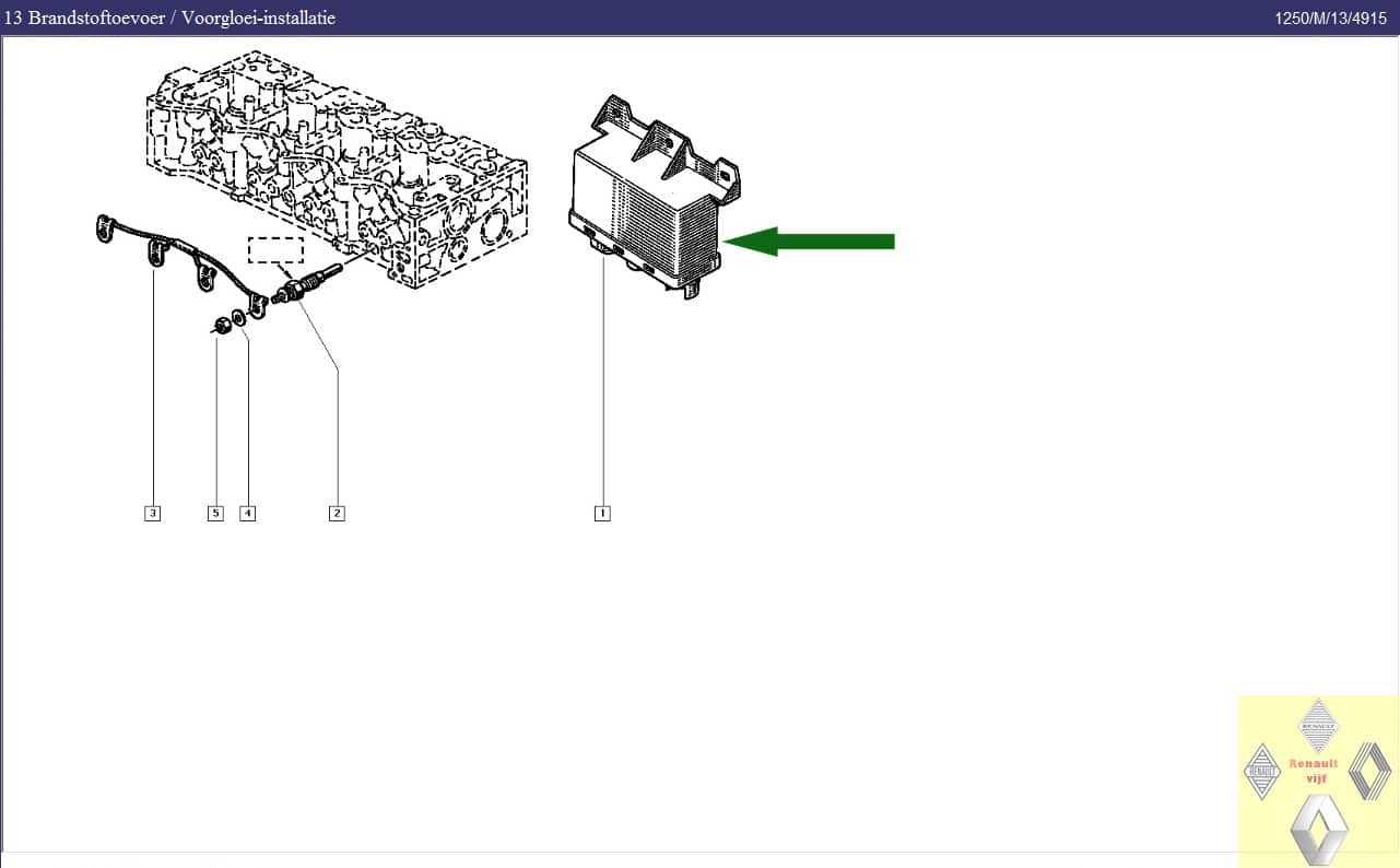 Voorgloei rekeneenheid diesel Renault 19, 21, 25, Clio I, Espace II, Express, Master I, Safrane of Trafic I. - Afbeelding 4