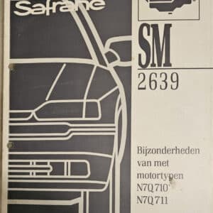 Gebruikt boek bijzonderheden N7Q SM2639 Renault Safrane.