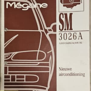 Gebruikt werkplaatshandboek nieuwe airco SM3026A Renault Megane I.