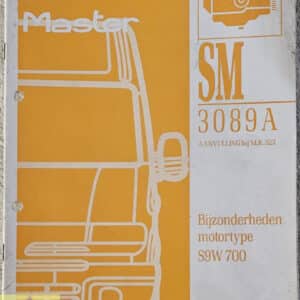 Gebruikt werkplaatshandboek bijzonderheden motor S9W 700 SM3089A Renault Master II.