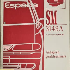 Gebruikt werkplaatshandboek airbags SM3149A Renault Espace III.