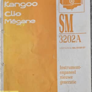 Gebruikt werkplaatshandboek instrumentenpaneel SM3202A Renault Clio II, Kangoo of Megane I.