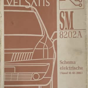 Gebruikt boek elektrische schema SM8202A Renault Vel Satis.