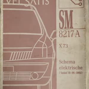 Gebruikt boek elektrische schema SM8217A Renault Vel Satis.