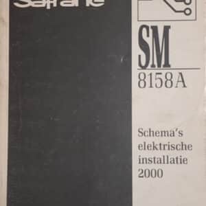 Gebruikt boek elektrische schema SM8158A Renault Safrane.